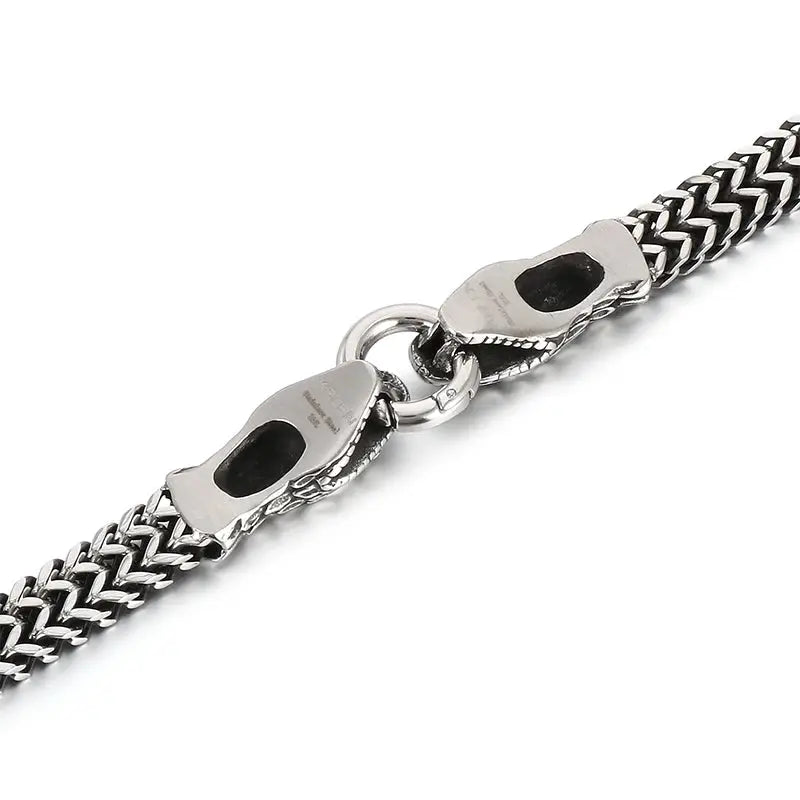 KALEN Punk Stainless Steel Snake Hand Chain Bracelet Charm Links Bracelets Bangle Coven Couture Collective