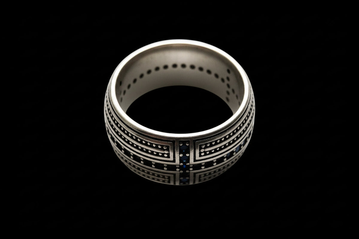 Black CZ Cross Ring 925 Sterling Silver Fine Jewellery Unisex Cross Design with High-Quality CZ Stones for Men and Women Coven Couture Collective