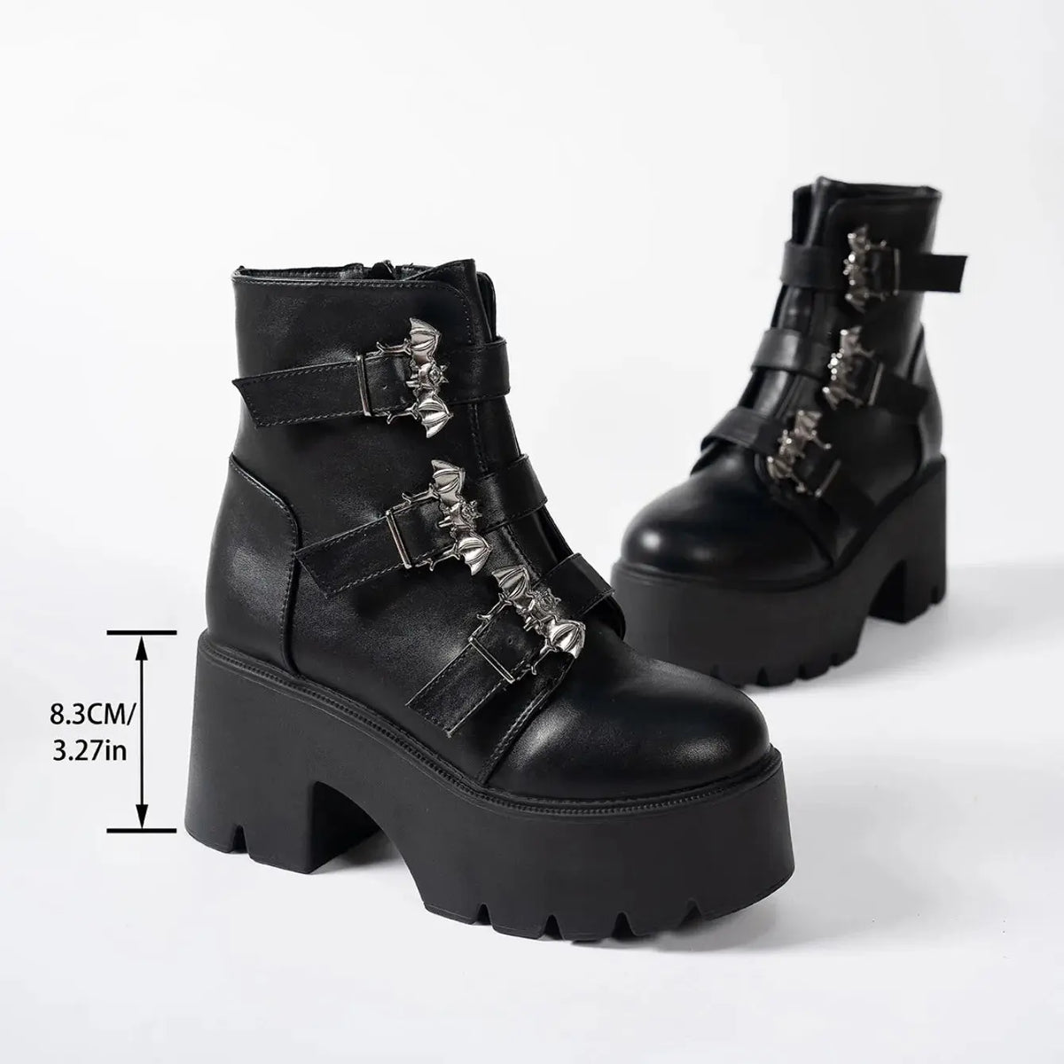 Punk Goth Women Motorcycle Boots Outdoor Platform High Heels Shoes Woman 2025 New Brand Luxury Fashion Designer Boots Women Coven Couture Collective