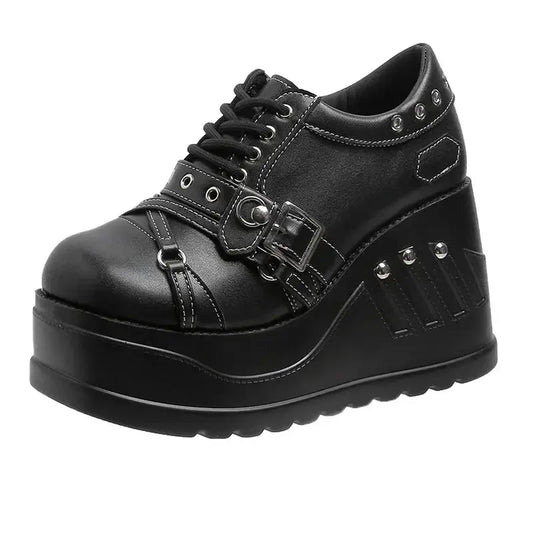 Punk Gothic Pumps Women 2024 New Thick Sole Brand Platform Mary Jane Shoes Wedge High Heels Party Cosplay Designer Lolita Shoes Coven Couture Collective