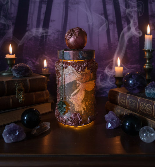 Coven Couture Collective - Hand made Faerie Jar, Autumn Wish